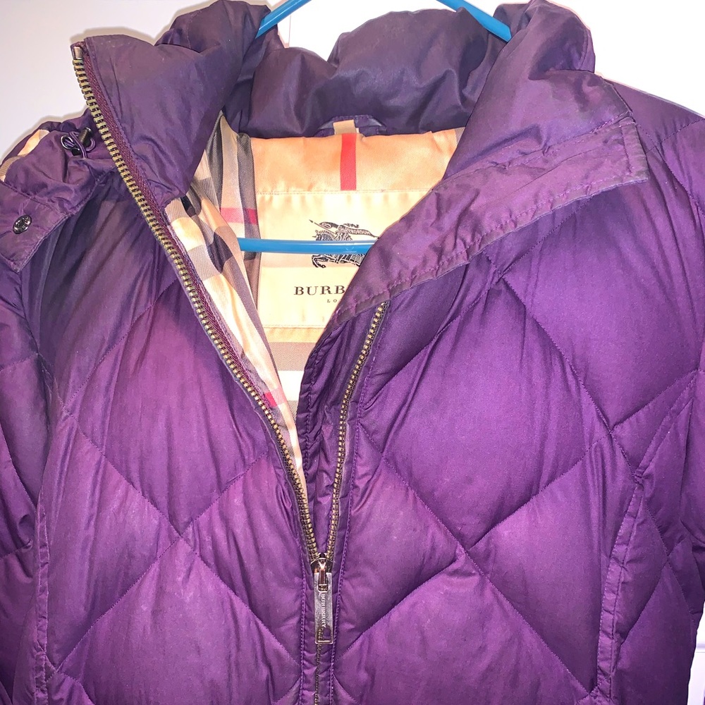 Beautiful purple plum Burberry puffer jacket outerwear